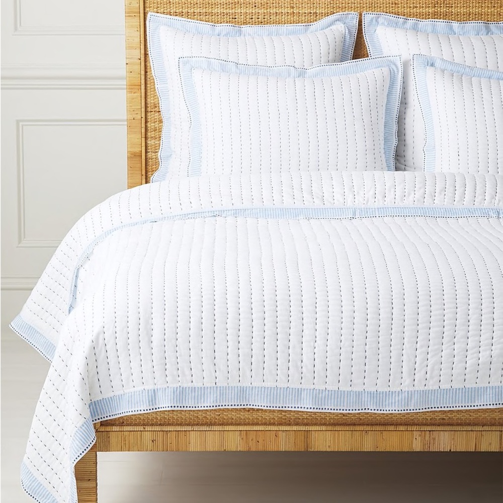 Serena & Lily dupe Twin XL quilt and euro sham set